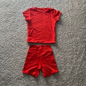 Vitality Cloud II Crew Tee & Volley Shorts - Blood Orange
